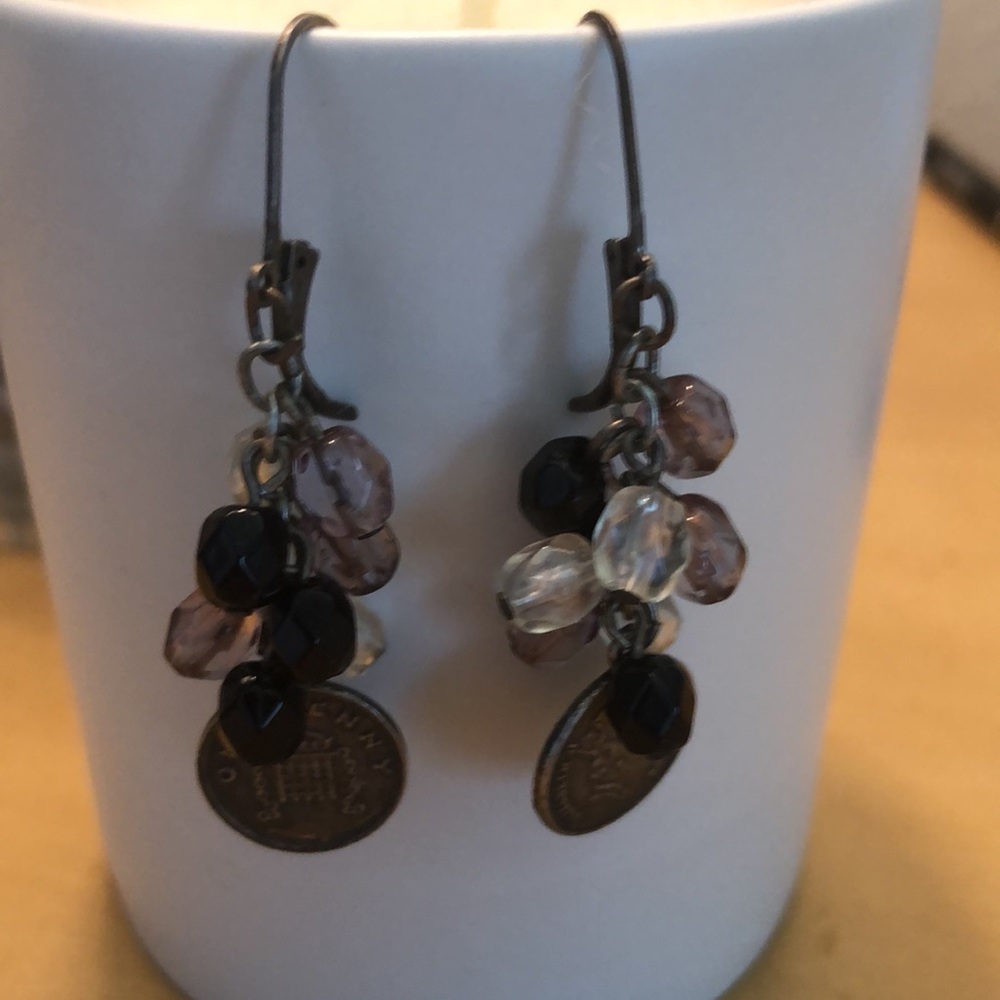 Dangle coin earrings - Picture 6 of 6